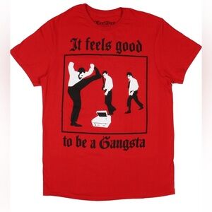 Men’s, medium, Office Space,red/black, 100% cotton tee shirt